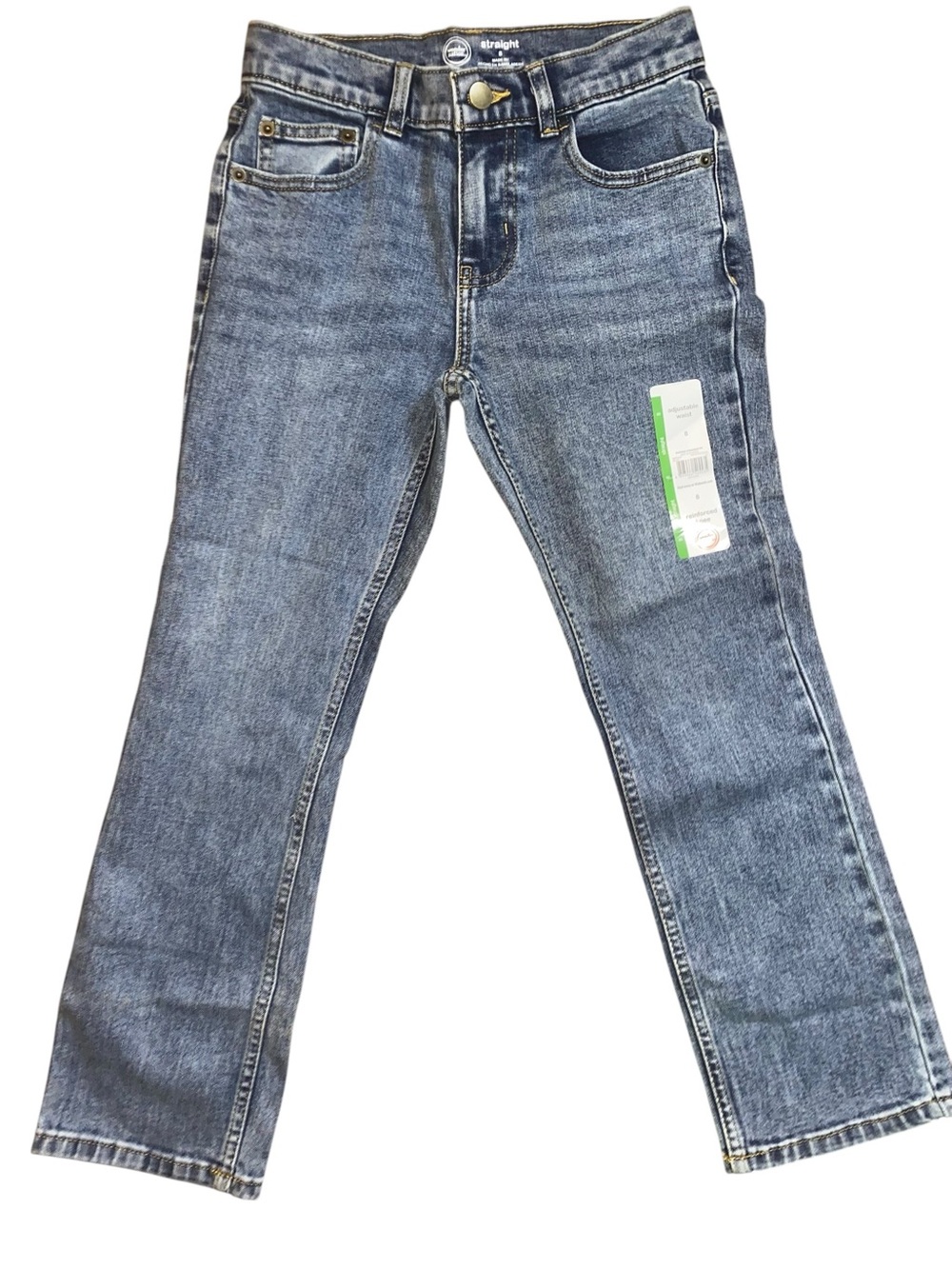 Wonder Nation Boys Vintage Straight Fit Denim Jeans Sz 8